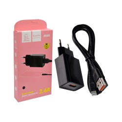 CHARGER ADAPTER DENMEN DC01L 2.4A WITH LIGHTNING CABLE BLACK CHARGER ADAPTER DENMEN DC01L 2.4A WITH LIGHTNING CABLE BLACK